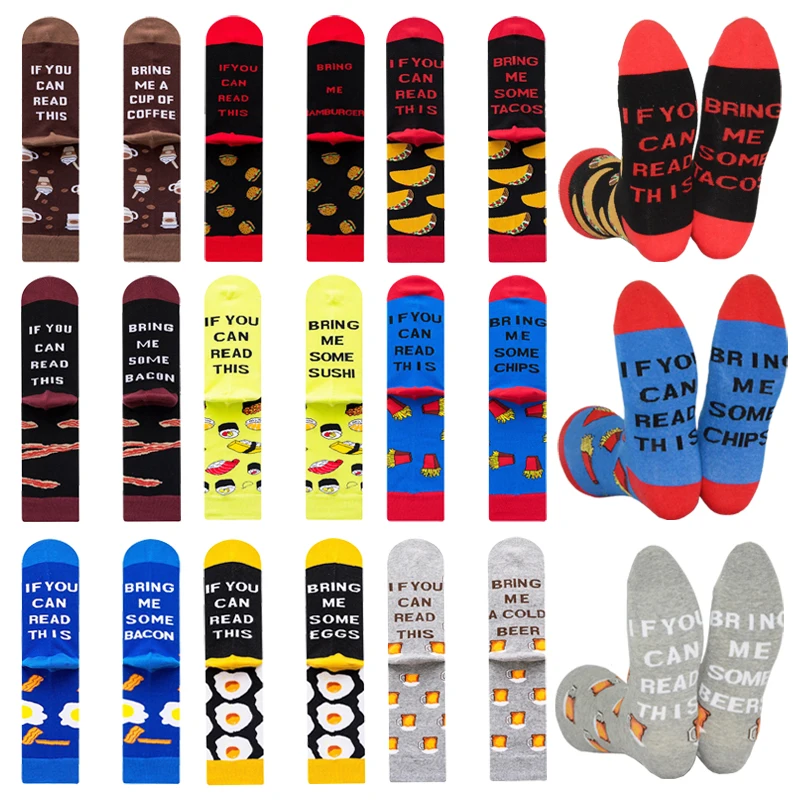Носки с забавными буквами для мужчин и женщин Осень-зима носки скейтборда