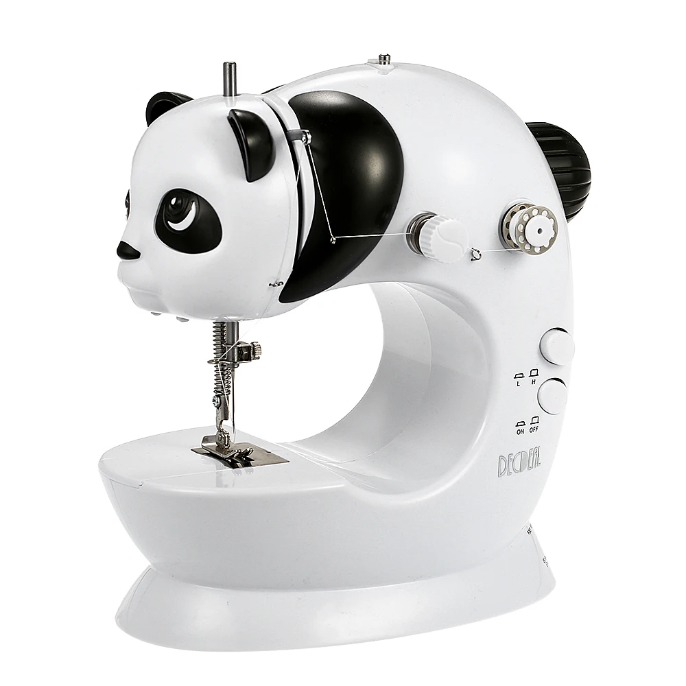 Швейная машина Decdeal Mini Panda электрическая скоростная Регулируемая педаль швейная