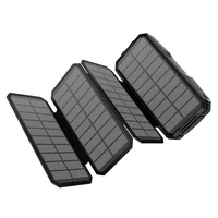 20000mah solar power bank portable solar panel charger external battery pack powerbank for iphone 12 ipad macbook phones tablets