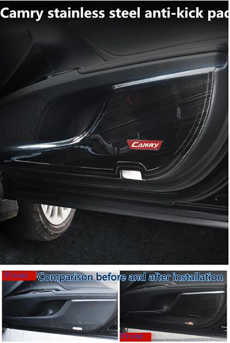 Противоскользящая Накладка для двери подходит для Toyota Camry переоборудована для, Camry специальные декоративные аксессуары из нержавеющей стали