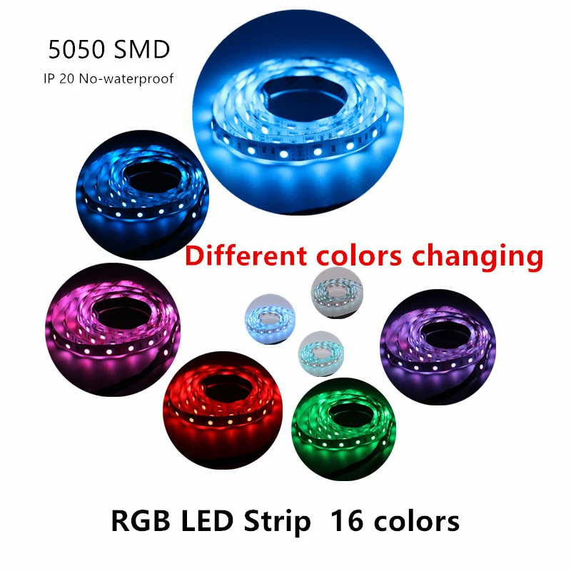 Чехол для компьютера, клейкая лента, светильник 5050 SMD, гибкая светодиодная лента 12В, ПК, фоновый светильник, красный, желтый, зеленый, RGB, 12 цветов