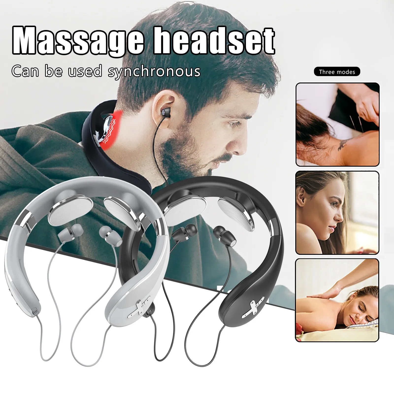 Массажное Bluetooth наушники Беспроводной Портативный шейного отдела позвоночника