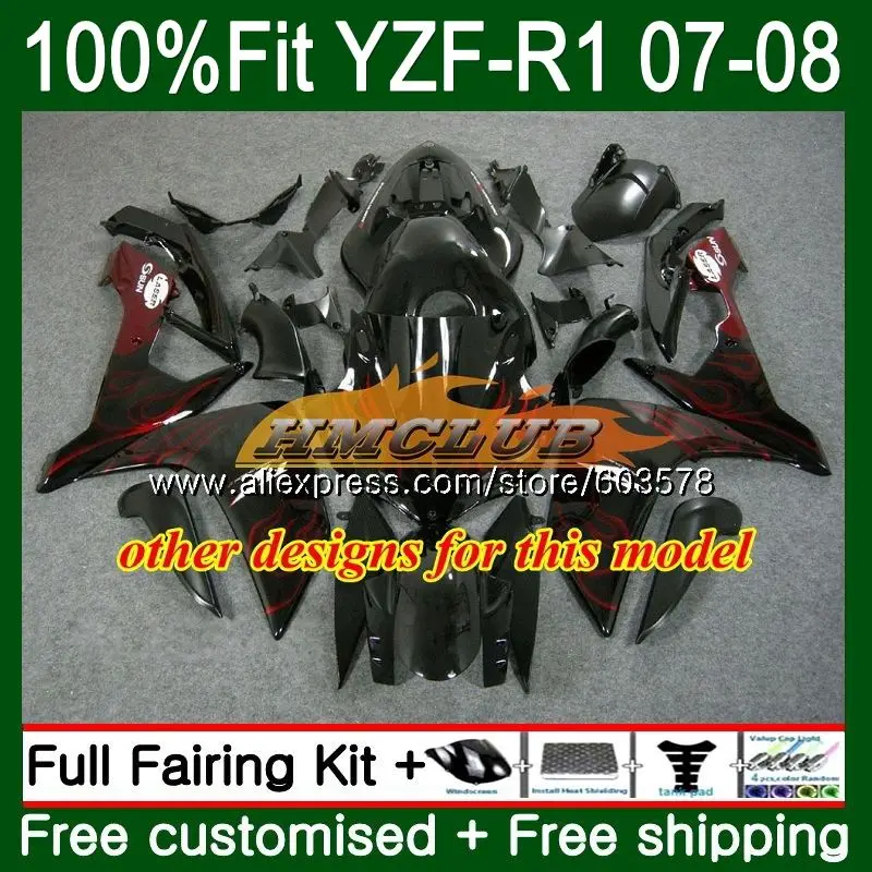 Инъекция для YAMAHA YZF R 1 1000 R1 2007 2008 49CL.98 глянцевый зеленый 07 YZF1000 YZFR1 08 OEM