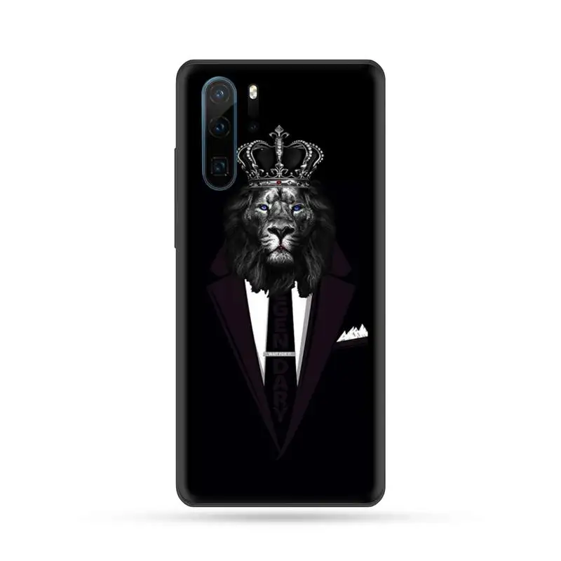 

Suit shirt tie lion crown Phone Case For Huawei Mate 9 10 20 Pro lite 20x nova 3e P10 plus P20 Pro Honor10 lite