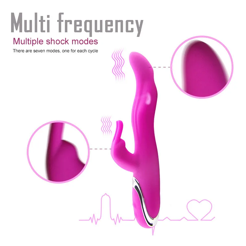 Мультичастотный вибрирующий фаллоимитатор для точки G эротический кролик