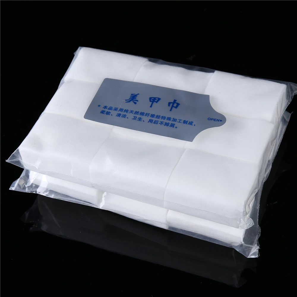 Салфетки для удаления лака ногтей 900 шт./лот без ворса ванной маникюра 100% хлопок