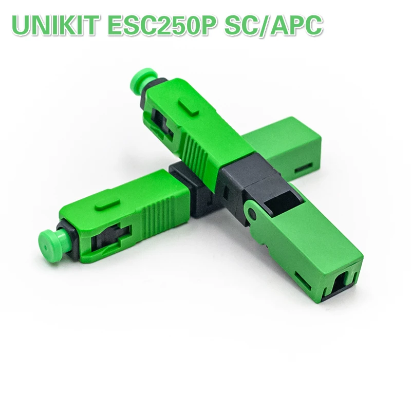 UNIKIT ESC250P SC APC Быстрый коннектор, механический оптоволоконный Быстрый коннектор, 100/200 шт., продажа в лоте