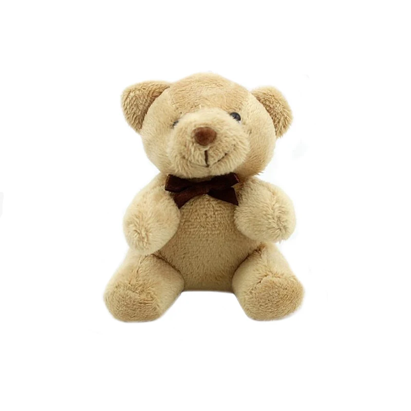 

8CM Teddy Bear Cute Plush Toys Car Keychain Holder for Pendant Doll Kids Stuffed Toys Wedding scene decoration Doll K0023