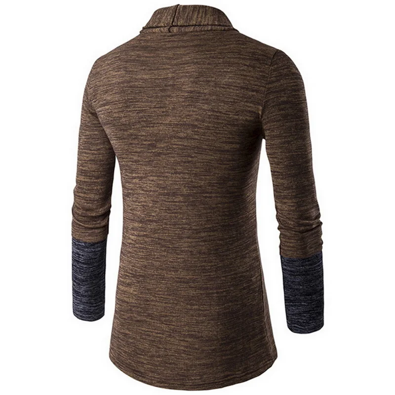 Мужской облегающий кардиган JODIMITTY в стиле пэчворк теплый повседневный длинный