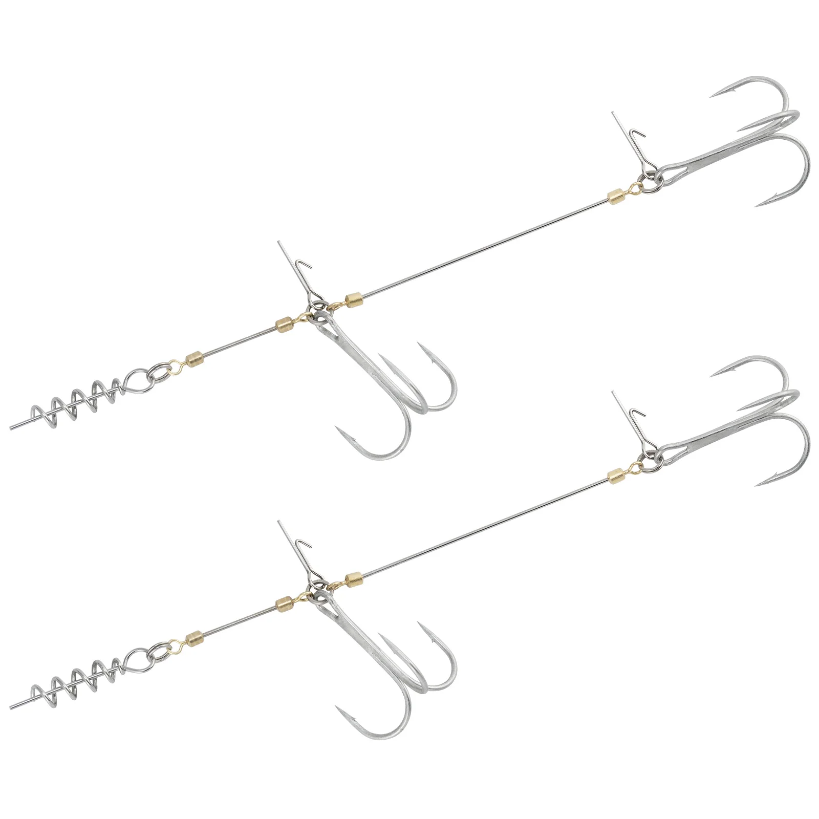 

Dr.Fish 15cm Fishing Pike Rig Hook Saltwater Trebles Hook Connector 5.2g Stinger Rig Wire Trace Leader For Soft Lure Worm