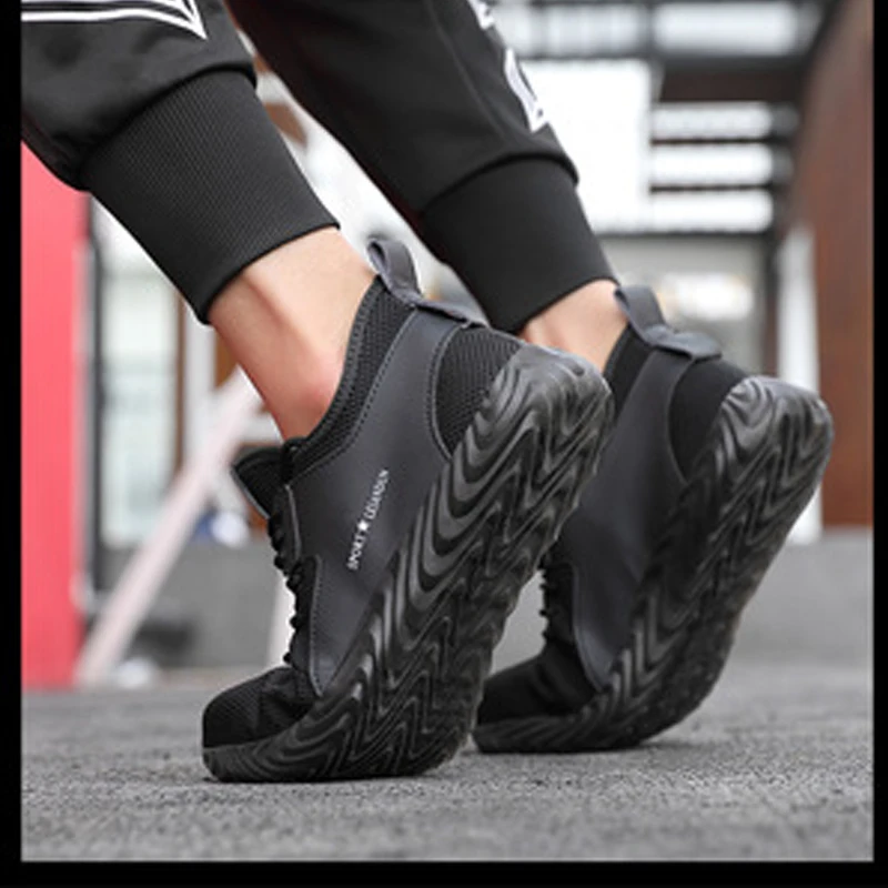 2019 Модные дышащие противоударные защитные ботинки со стальным носком рабочие