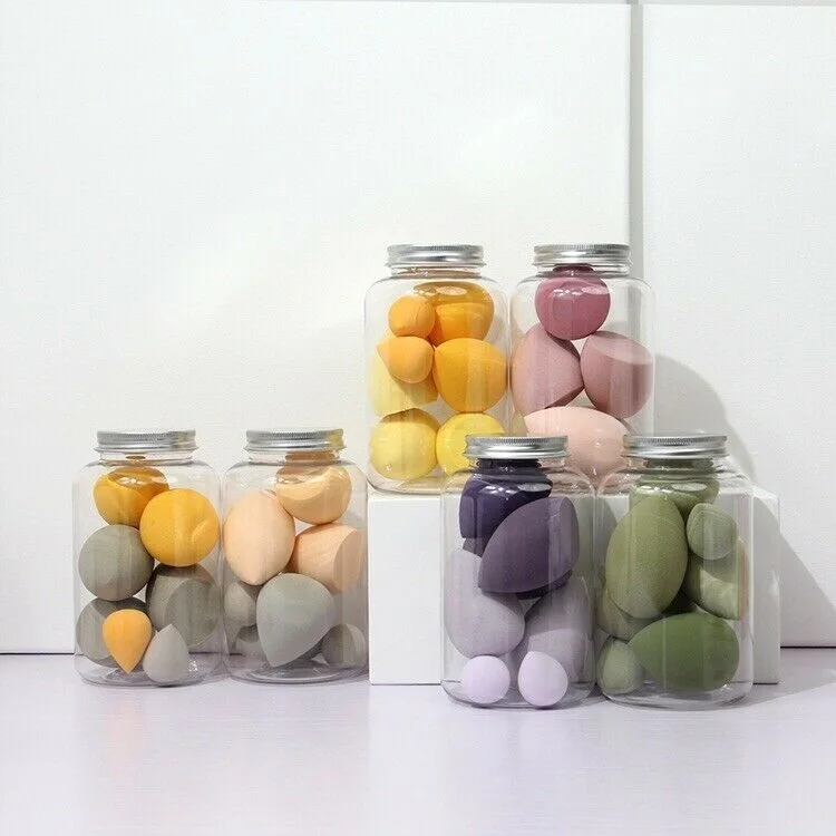 

7 Pcs Foundation Sponge Cosmetic Blender Face Beauty Jar Free Blender Stand makeup brush