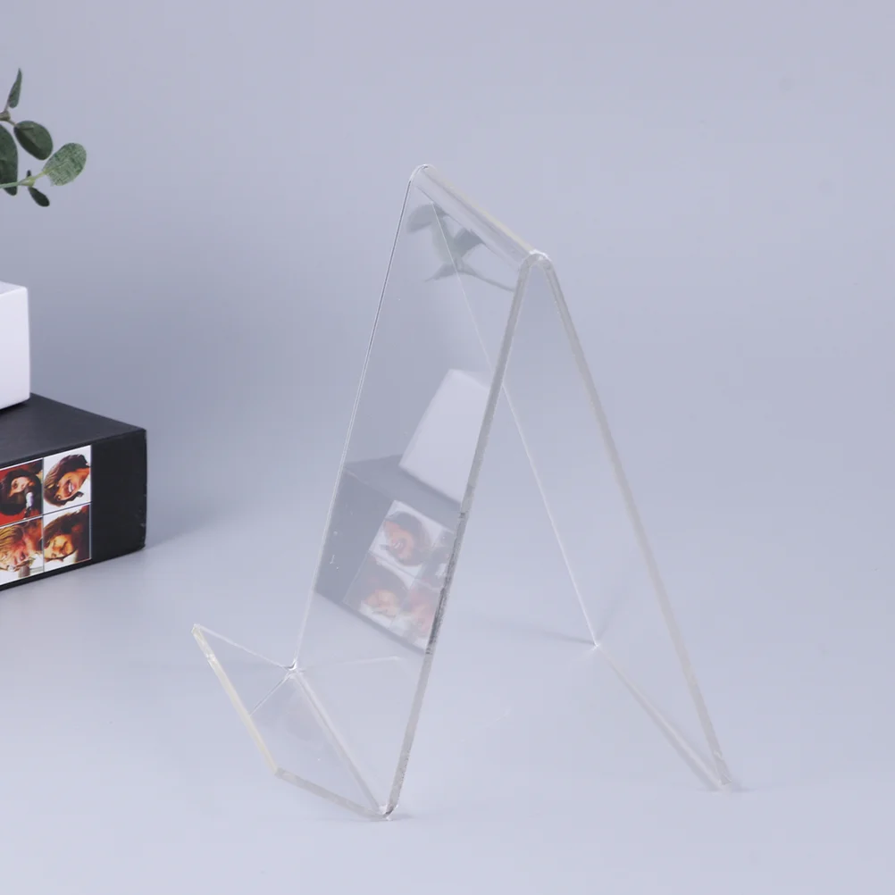 

4pcs Clear Acrylic Wallet Phone Books Tablet Display Stand Organizer Holders Tablet Rack