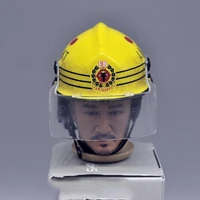 best sell scale 16th fireman helmet toys model without body figures for 12 inch doll man accessories