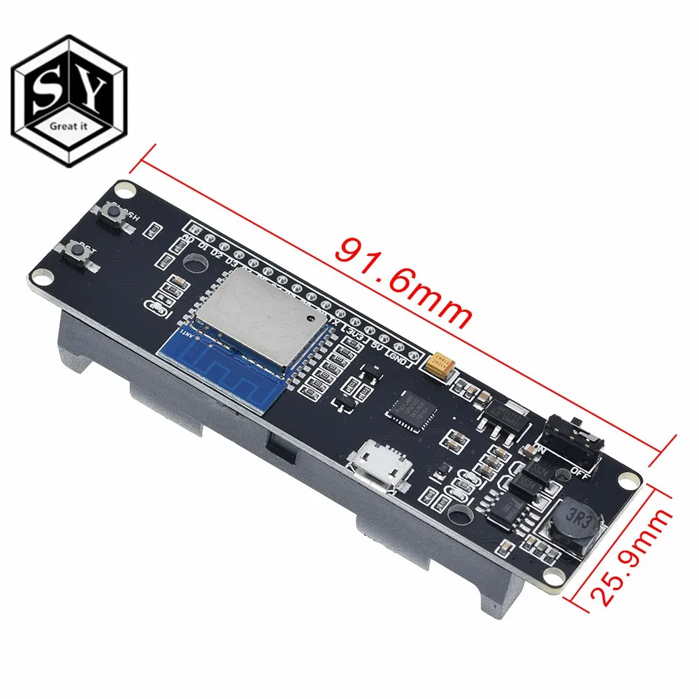 GREAT IT WeMos D1 ESP Wroom 02 ESP8266 Nodemcu WiFi модуль с зарядкой аккумулятора 18650|Интегральные