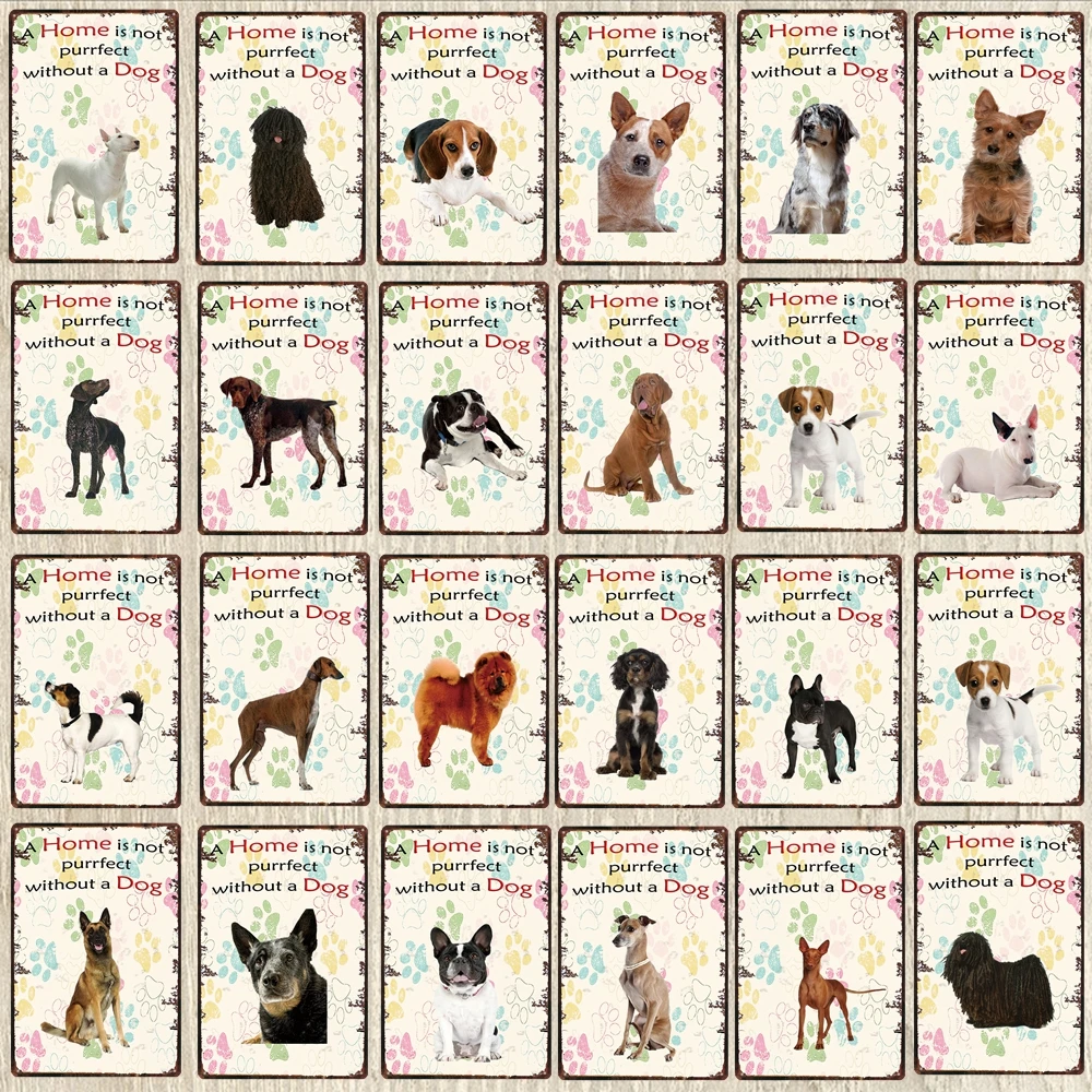 

Home is Not Purrfect без таблички собаки металлическая винтажная настенная панель домашнее искусство зоомагазин Ретро Ремесло Декор 30x20 см DC-5507A