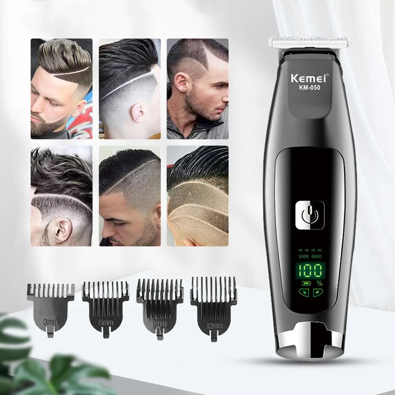 

Kemei Professional Hair Clipper for Men Rechargeable Hair Trimmer Electric Razor Shaver Hair Cutting Machine Haircut Clippers