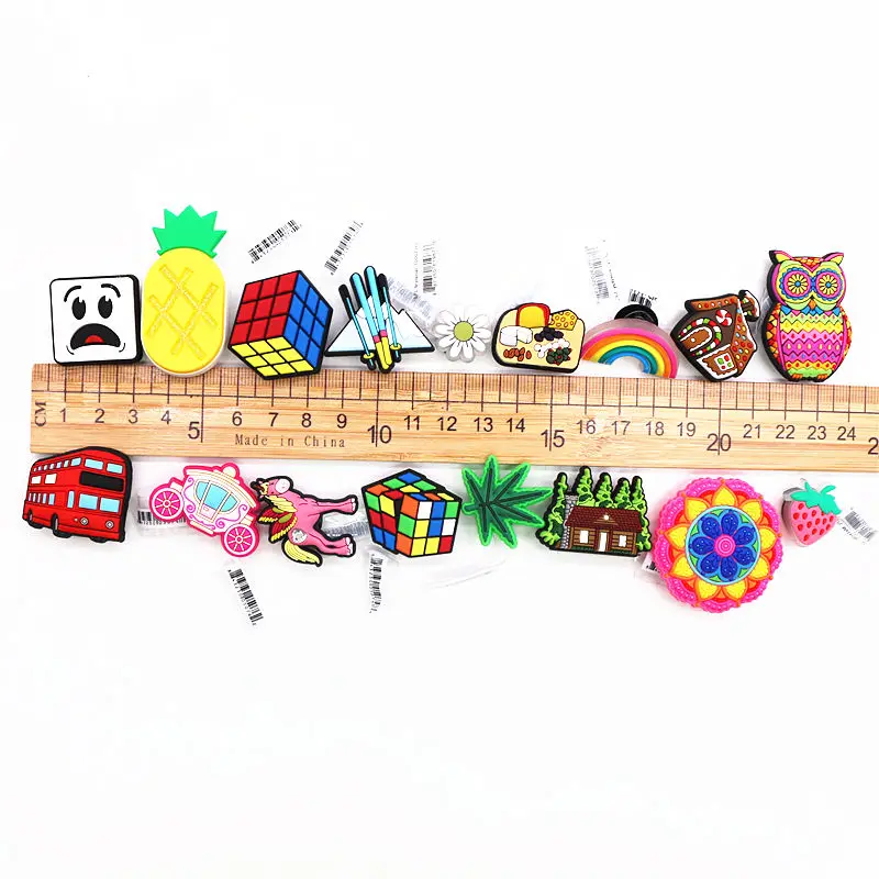 NEW 30 Original Shoe Charms Accessories Lovely Animals Plant PVC Shoe Decoration JIBZ fit Croc Bracelet Kids Gifts Dropshipping