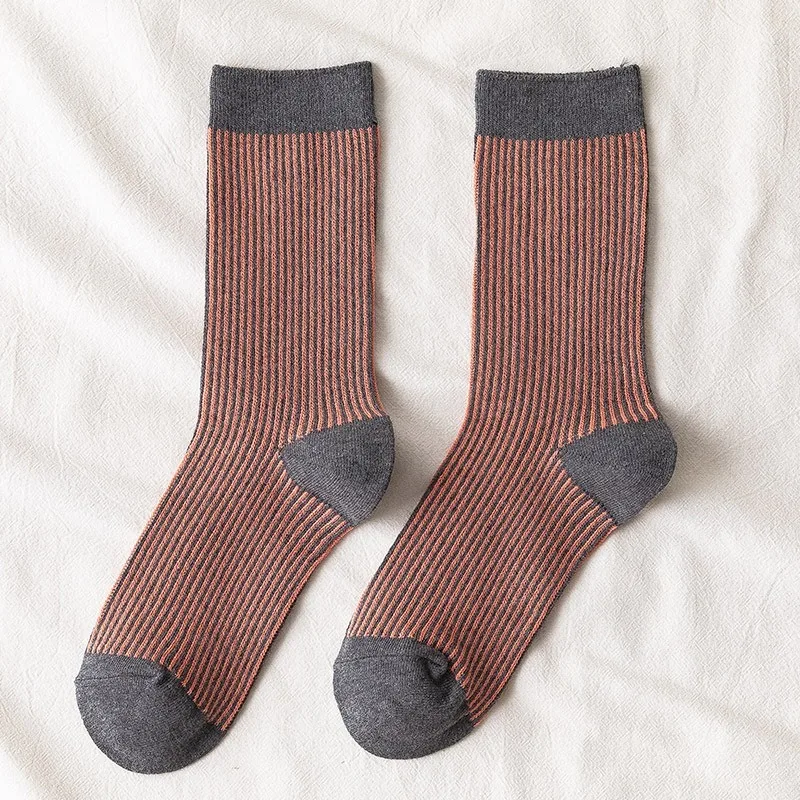 

Socks Women Striped Woman Sock Cotton Happy Colorful Standard High Sox High Quality Ladies Spring Winter Trendy Lady Skarpetki