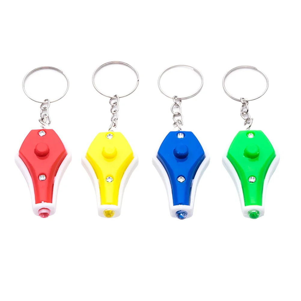 

4pcs Multifunction LED Mini Flashlight Anti Blue Light Glasses Test Teaching Flashlight Light Keychain Plastic Flashlight Torch