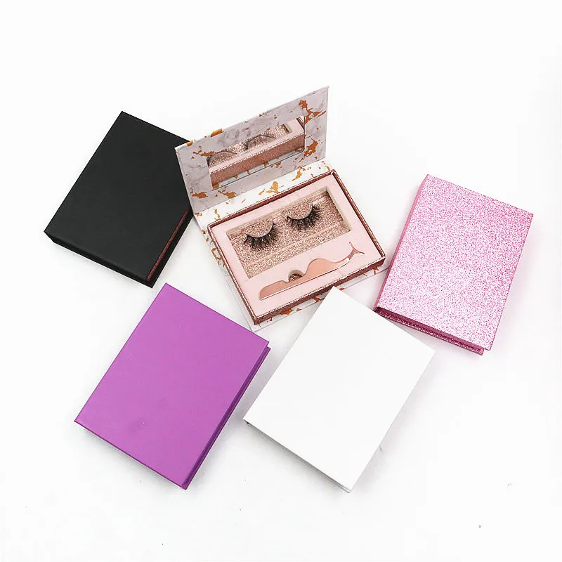 

Wholesale Eyelash Packaging Box Lash Boxes Packaging Custom Caux Cils 3D Mink Eyelashes Package Storage Case Vendors Print Logo