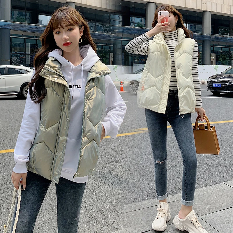 

Женский жилет 2021 года, теплый безрукавка на молнии, плотный теплый жилет с подкладкой, повседневный зимний жилет