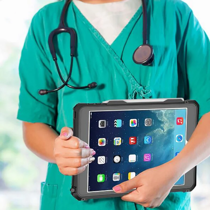 

for iPad 10.2 Case Waterproof Dual Layer PC+TPU Cover Dustproof Tablet Protective Shell for iPad 10.2 Case Underwater