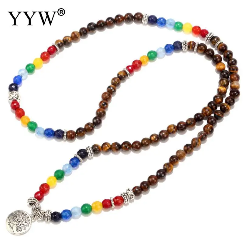

Tree Of Life Multilayer Bracelet Beads 108 Mala Yoga Bracelets 6mm Natural Stone For Women Bracelets Dropshipping