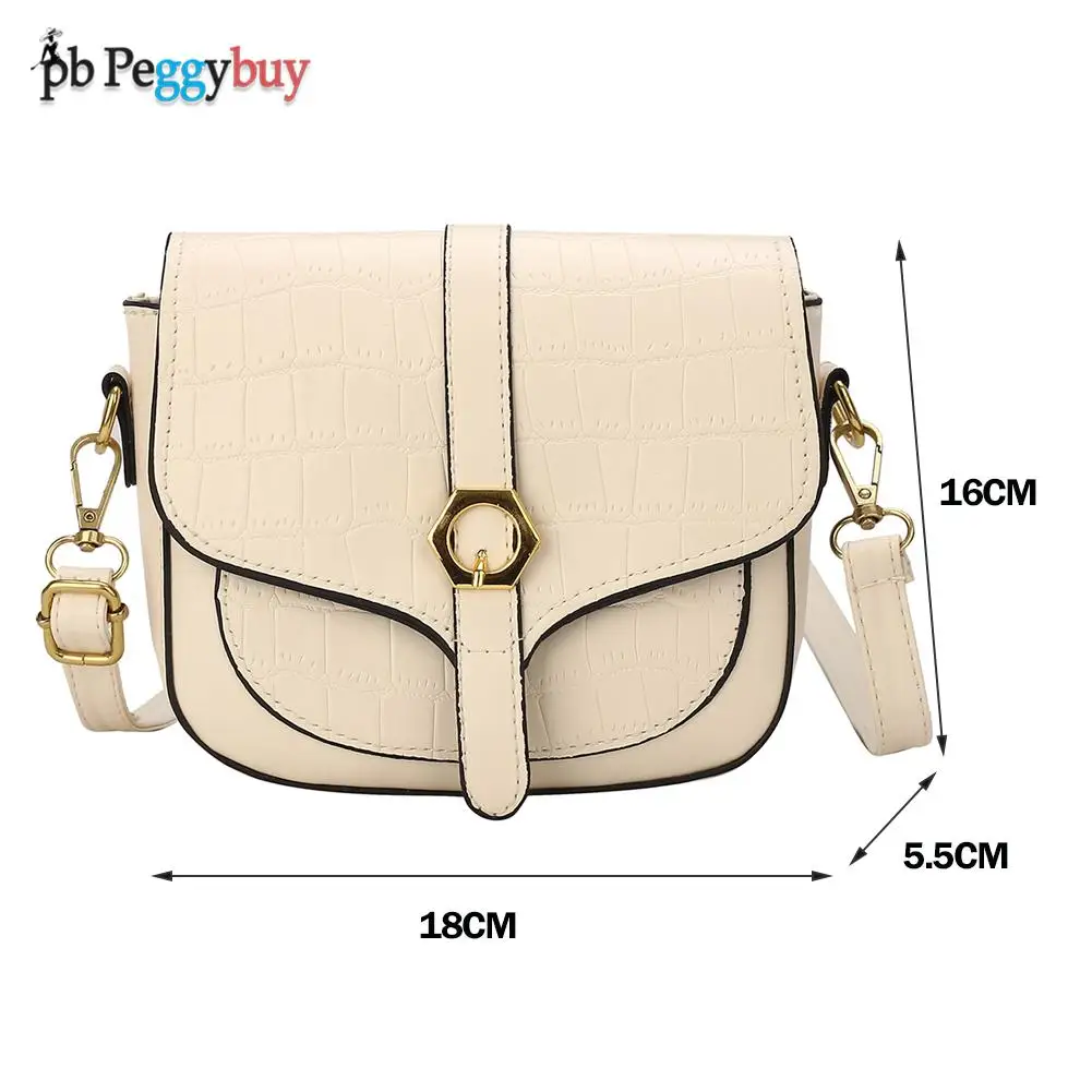 

2021 New Elegant Ladies Shoulder Bag Women Alligator Pattern PU Leather Solid Color Messenger Bag Fashion Handbags