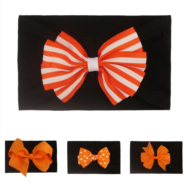 Повязка для волос в горошек девочек нейлоновая мягкая эластичная лента с