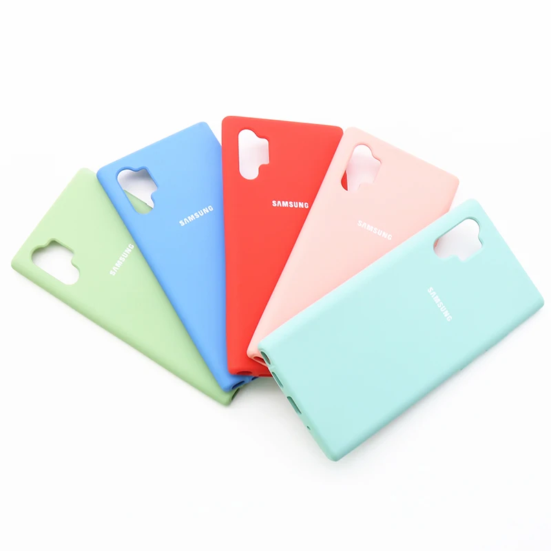 Оригинальный официальный силиконовый чехол для Samsung Note 10 Plus защитный задней