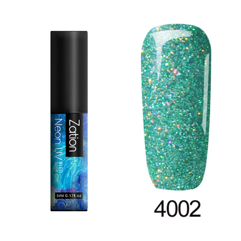 4002 Zation неоновый Гель-лак для ногтей 5 мл Полупостоянный гель uv Vernis верхнее покрытие лак все для маникюра Набор Гибридный гель лак для ногтей - Цвет: 4002