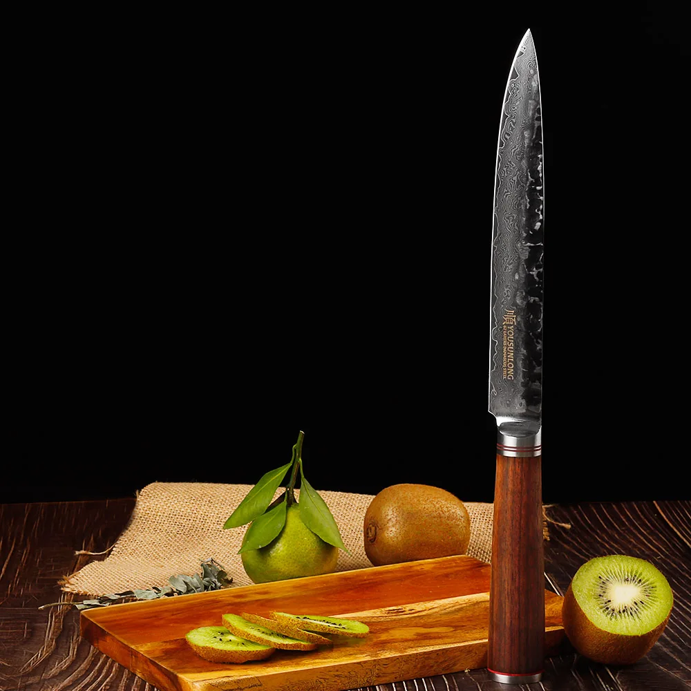 Ножи YOUSUNLONG Sashimi 8 дюймов ножи для резьбы суши японский VG10 молотковая Дамасская