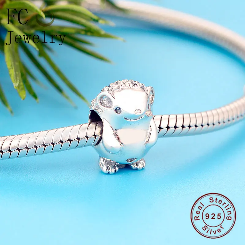 Шарм-браслет женский из серебра 925 пробы с бусинами Ежик 2019 | Украшения и