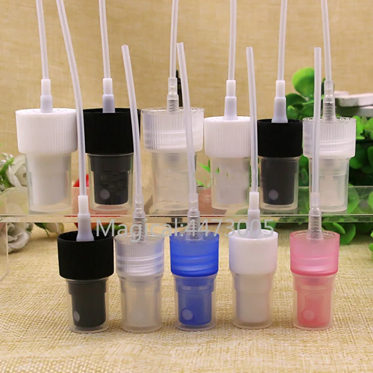 

18/20/24R Plastic Colorful DIY Mist Sprayer Atomizer of Cosmetic Liquid Refillable Container White/Black/Blue (Spray Pump Head)