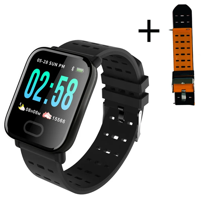 Смарт часы A6 Мужчины Женщины Heart Rate Monitor крови Давление Водонепроницаемый смарт