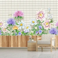 custom self adhesive wallpaper 3d stereo flower mural living room tv sofa bedroom home decor wall painting papel de parede sala