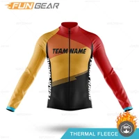 men cycling clothing custom team jersey men long sleeve bike sweatshirt winter race bicycle uniform thermal tight jacket suit