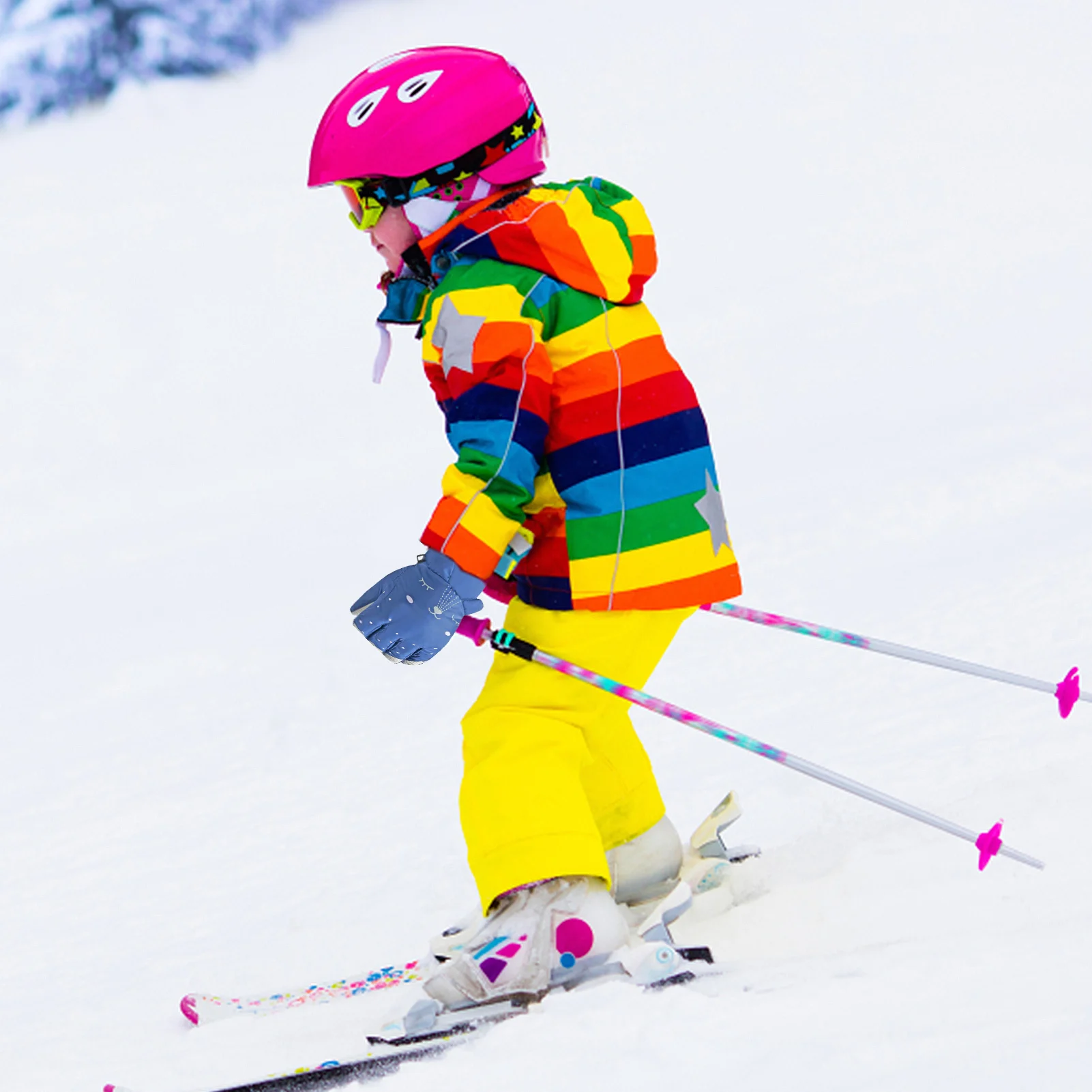 

Children Winter Warm Winter Warm Snowboarding Ski Gloves For Kids Snow Mittens Waterproof Skiing Breathable Gloves