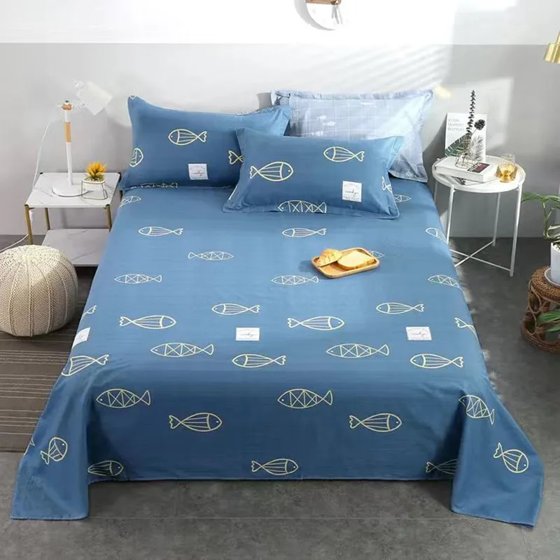 Постельное белье с мультяшным рисунком 1 шт. мод простыни из чистого хлопка для