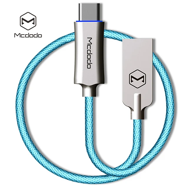 10 шт./лот MCDODO usb type C QC 3,0 Быстрая зарядка USB C кабель для передачи данных телефон зарядное устройство для samsung S9 huawei Авто отсоединить кабель - Цвет: Blue
