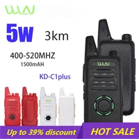 hot 2pcs wln kd c1plus mini walkie talkie uhf 400 470 mhz 16 channels two way ham communicator hf cb radio station transceiver