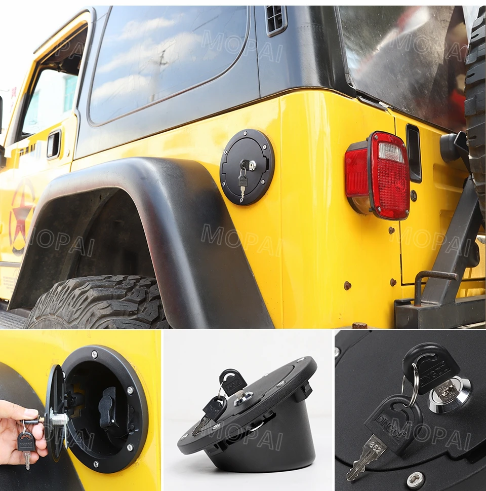 MOPAI крышка бака для Jeep Wrangler TJ автомобильный масляный топливный бак крышка с ключом замок крышка для Jeep Wrangler TJ 1997-2006 автомобильные аксессуары