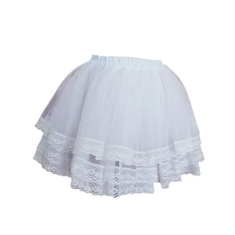 

Балетная юбка для девочек, подъюбники, одежда для косплея горничной, Нижняя юбка в стиле "Лолита", короткий подъюбник без ободка, 3-слойная пл...