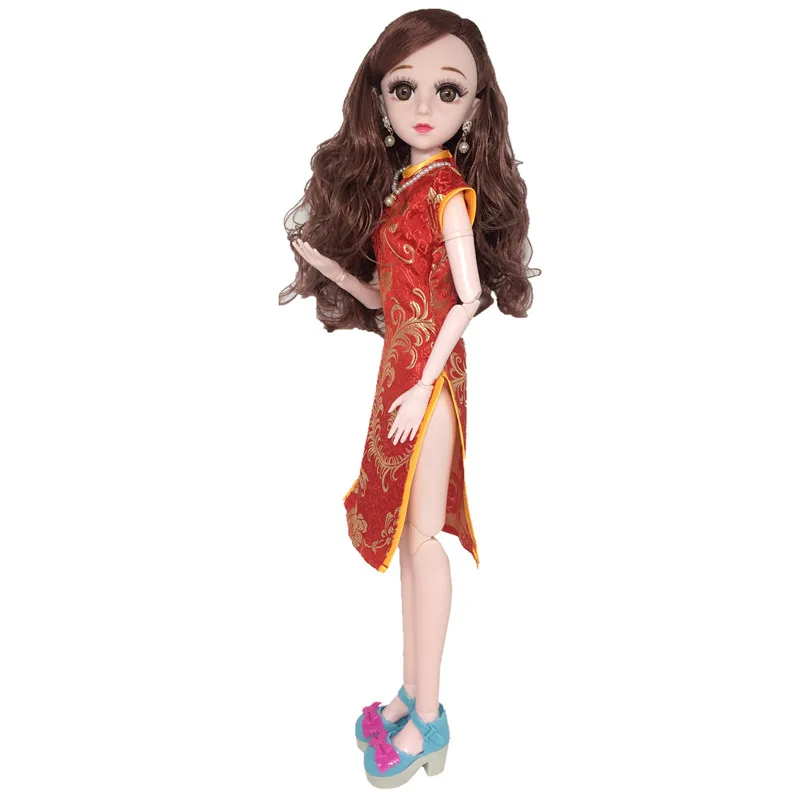 Cheongsam для костюма 1/3 60 см куклы одеваются элегантные формальные одежда в