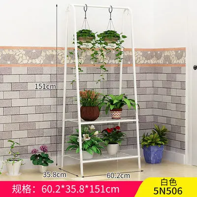 

Living room multi-level floor hanging orchid stand multi-function rack flower balcony wrought iron
