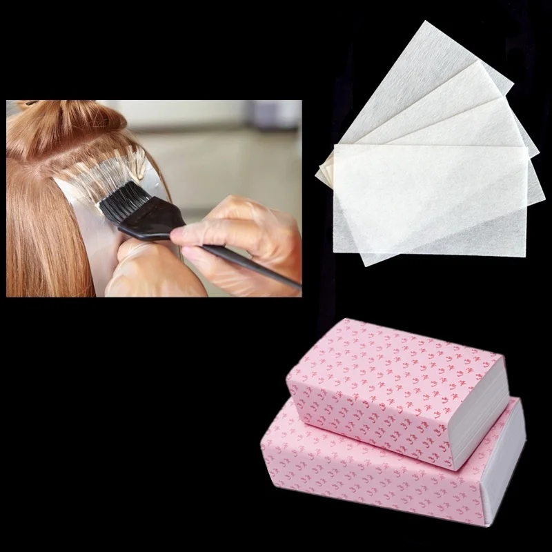 100 шт./упак. Pro одноразовая бумага для окрашивания волос в салон разделения пятен и