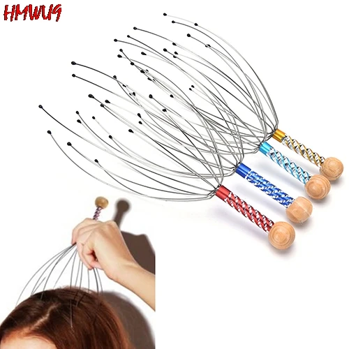 2021 1Pcs Hot Sale Healing Alloy Head Massager Neck Octopus Scalp Stress Relax Spa Massage Wholesale Care Products