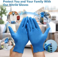 100pcs blackblue disposable nitrile gloves powder free ambidextrous for household cleaning use tattoo latex gloves accessories