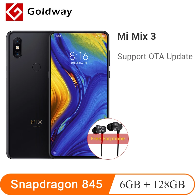 Глобальная ПЗУ Xiaomi mi X 3 6 ГБ ОЗУ 128 Гб мобильный телефон Snapdragon 845 3200 мАч 39 ''полный